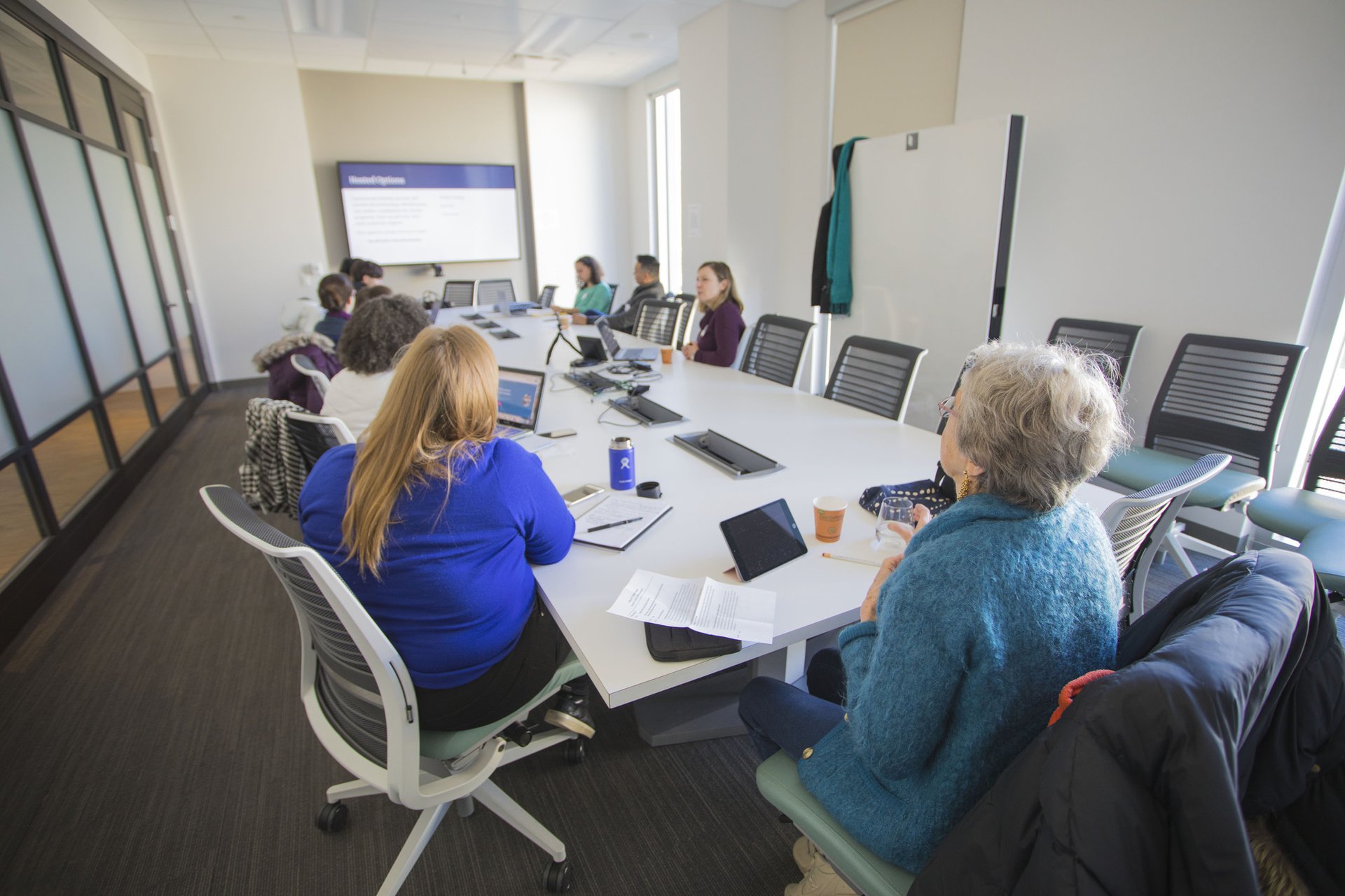 People in a conference room.