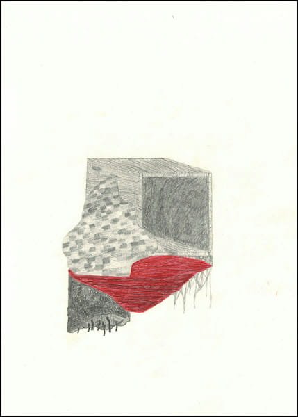 A collage of shapes and lines