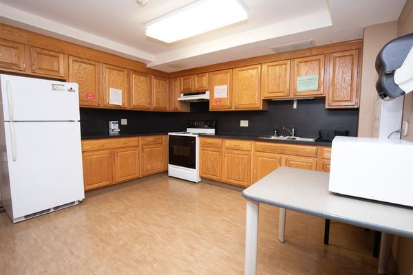 The kitchen inside Lord-Saunders.