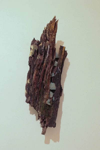 A piece of wood on a wall
