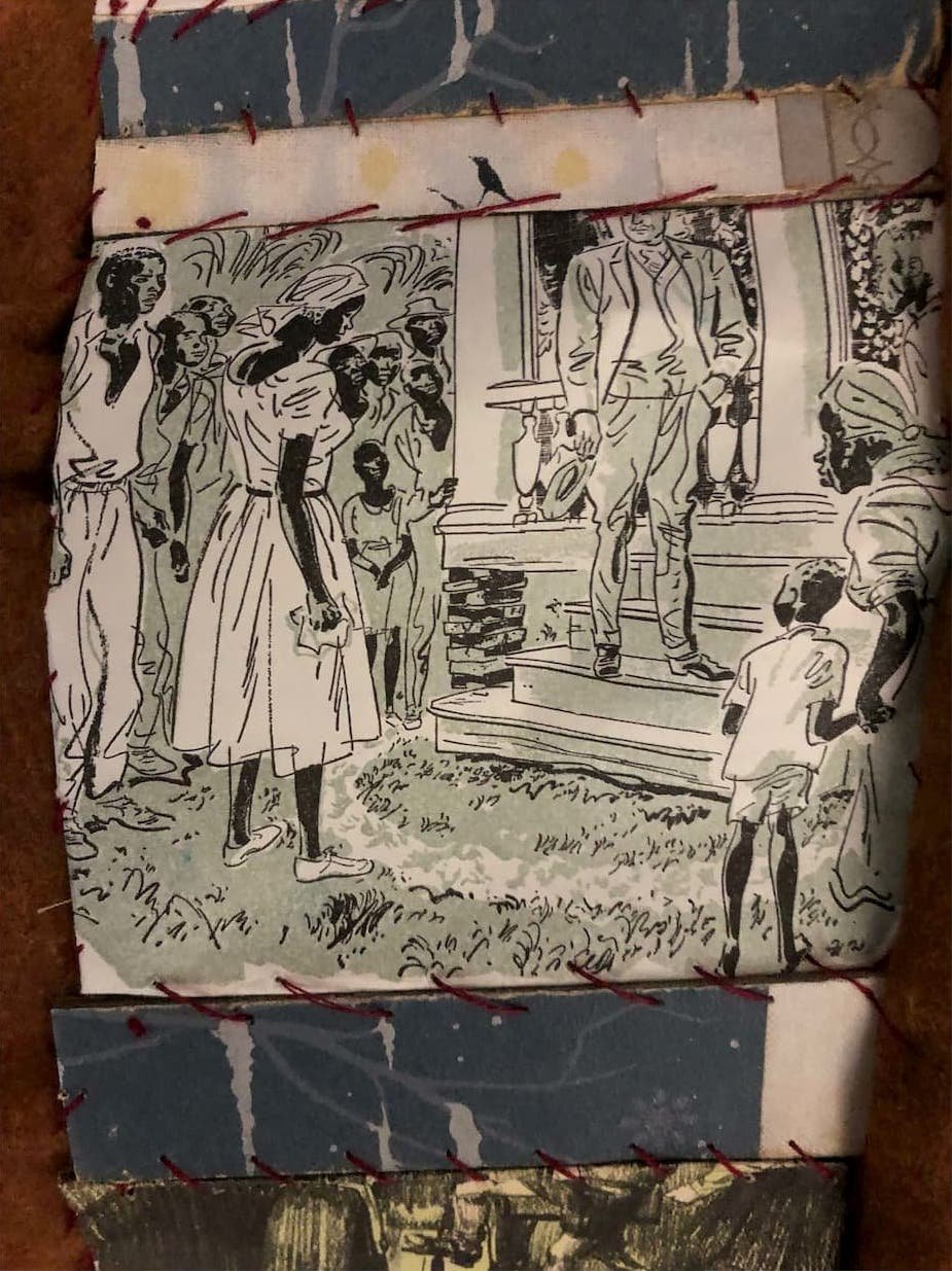 Ink drawings of people.