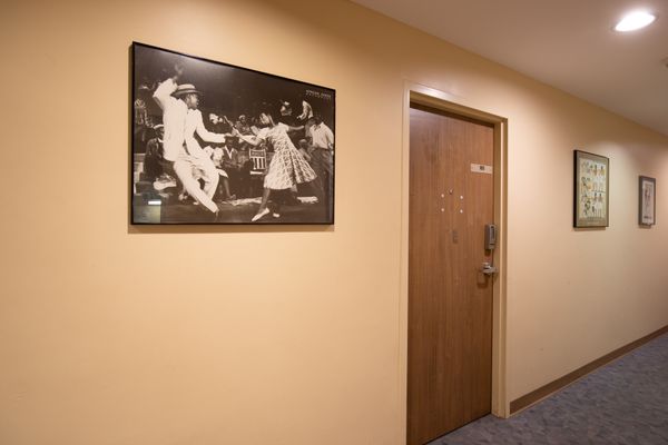 Artwork on the hallway of Afrikan Heritage House.